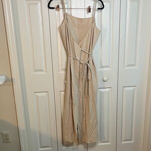 OZMA Beige silk Wrap Dress